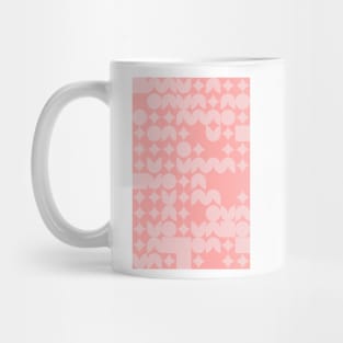 Girly Pinkish Geometric Pattern - Flowers & Stars #28 Mug